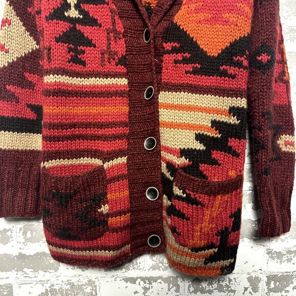 Eddie Bauer Hand Knit Sweater Cardigan Size Medium Women's - Picture 6 of 8